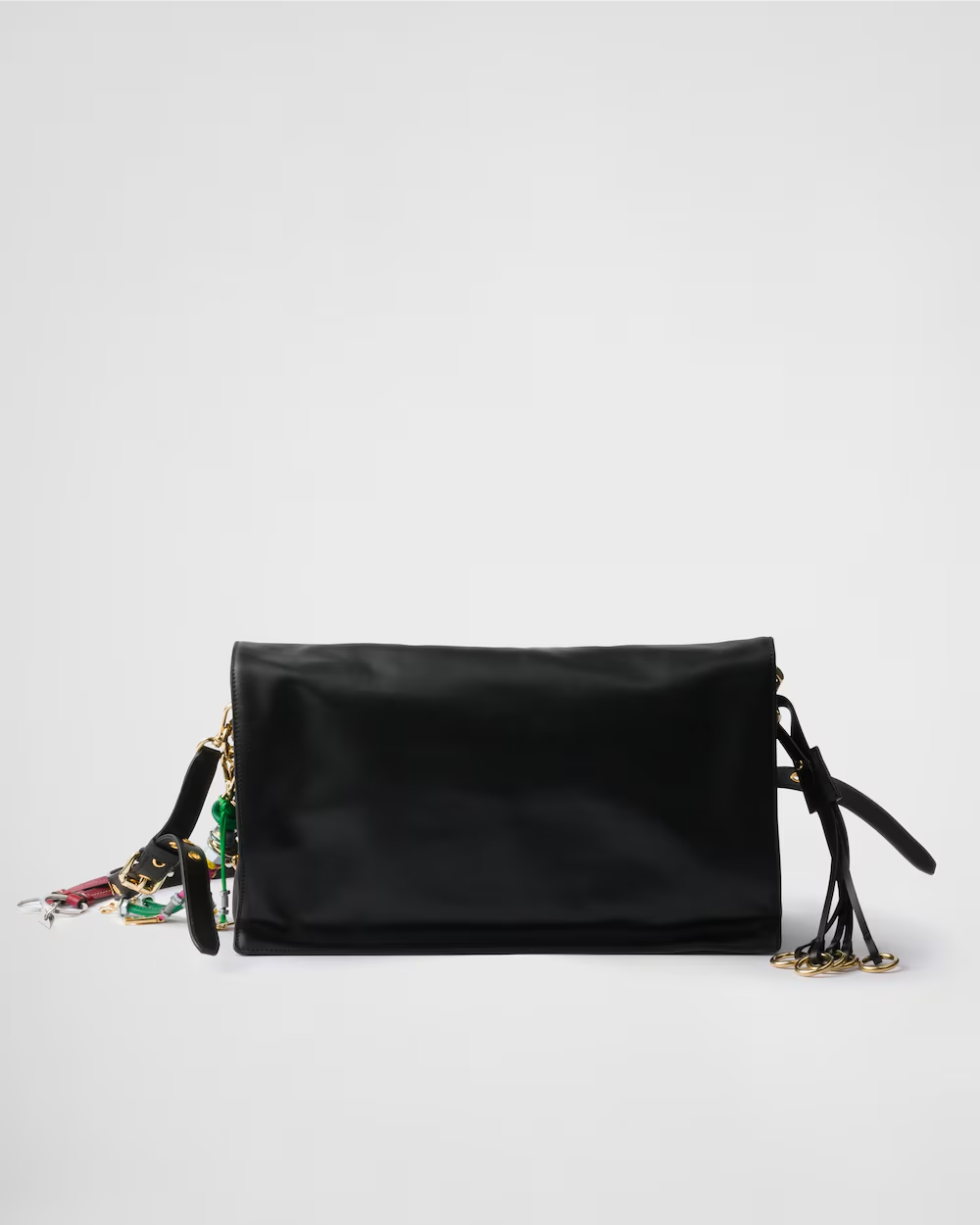 Prada Soft Sound large leather shoulder bag with charms